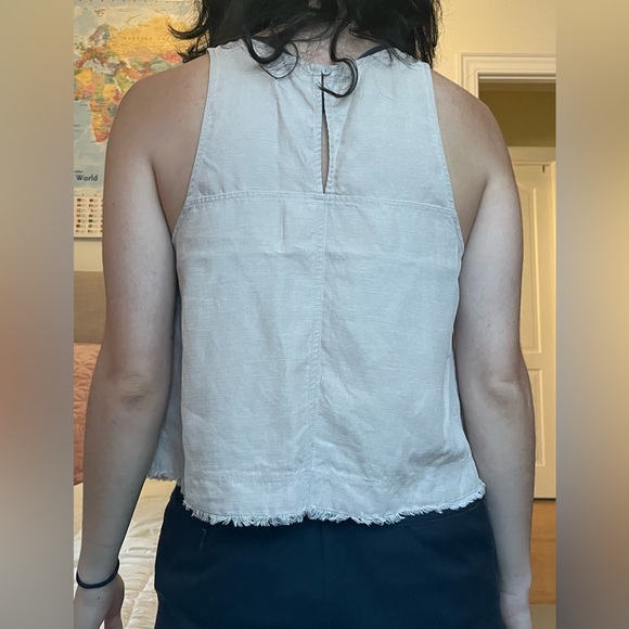 Tan Linen Wilfred Top - Picture 3 of 5